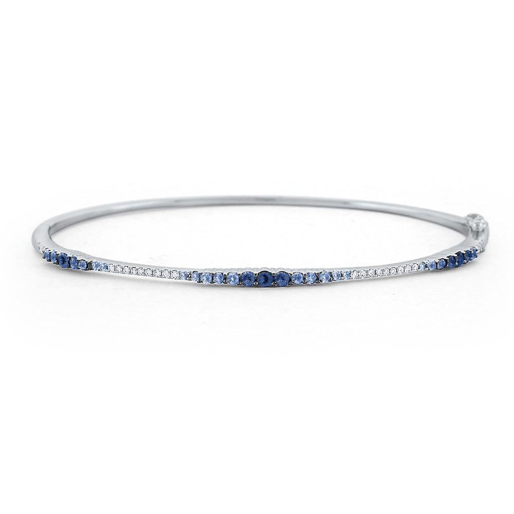 KC Designs Blue Sapphire & Diamond Ombre Bangle, 14k