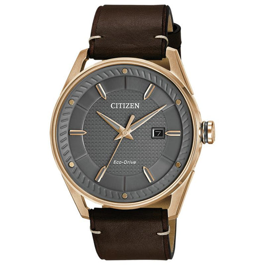 Citizen Rose Stainless Steel Diamond Leather Band Watch