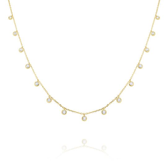 KC Designs 14k Gold and Diamond Drops Necklace, 17''