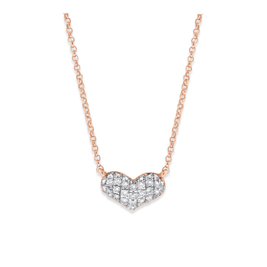 KC Designs 14K Diamond Puffed Heart Necklace