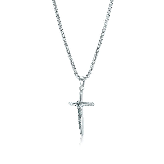 Italgem Steel S.Steel Jesus Cross 22''-Necklace