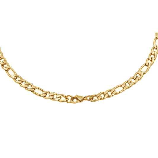 Italgem Steel Gold-Ip S.Steel 4.5Mm Figaro-Link 20''-Necklace